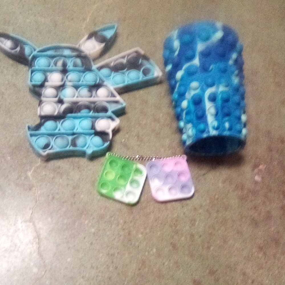 Blue and Multicolor Pop It Set